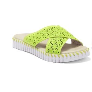 ILSE JACOBSEN TULIP Crossband Slip-On Slide Sandals (Sz. 39)